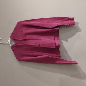 Nike premium women's medium ribbed knit plum (purple) crop hoodie‎